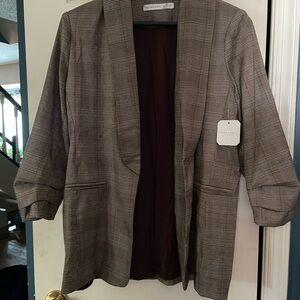 Altar'd State Brown Blazer Relaxed Fit Suit Jacket